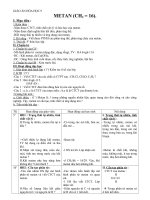 Giáo án Hóa học 9 bài 36: Metan