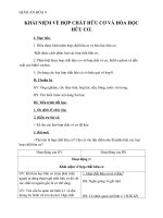 Giáo án Hóa học 9 bài 34: Khái niệm về hợp chất hữu cơ và hóa học hữu cơ