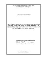 skkn một số KINH NGHIỆM vận DỤNG GIÁO dục tư TƯỞNG đạo đức, PHONG CÁCH hồ CHÍ MINH GIÚP NÂNG CAO HIỆU QUẢ dạy học bài “CÔNG dân với sự NGHIỆP xây DỰNG và bảo vệ tổ QUỐC – GDCD 10” 