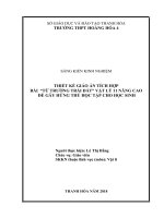 skkn thiết kế giáo án tích hợp bài “ từ trường trái đất” vật lí 11 chương trình nâng cao, để gây hứng thú học tập cho học sinh 