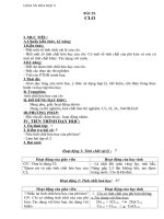 Giáo án Hóa học 9 bài 26: Clo