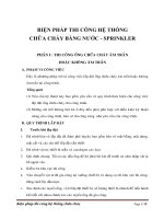 Biện pháp thi công chữa cháy bằng nước sprinkler