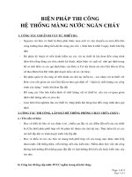 Biện pháp thi công chữa cháy màng ngăn nước cháy