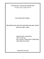 skkn Bồi dưỡng học sinh yếu kém môn Hóa Học trước khi vào lớp 10 THPT