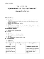 Giáo án Hóa học 11 bài 24: Luyện tập  Hợp chất hữu cơ, công thức phân tử và công thức cấu tạo