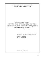 skkn PHƯƠNG PHÁP GIẢI NHANH BÀI TẬP TNKQ CHƯƠNG VII VẬT LÝ 11 CƠ BẢN GIÚP HỌC SINH ÔN THI THPT QUỐC GIA