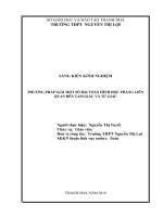 skkn Phương pháp giải một số bài toán hình học phẳng liên quan đến tam giác và tứ giác