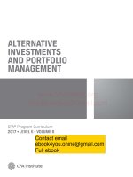 CFA program curriculum level 2 v6 alternative investment and porfolio management 1 