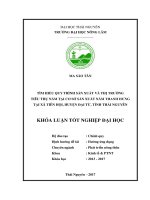 Tìm hiểu quy trình sản xuất và thị trường tiêu thụ nấm của chủ cơ sở nấm Thanh Hưng tại xã Tiên Hội  huyện Đại Từ  tỉnh Thái Nguyên (Khóa luận tốt nghiệp)