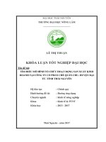 Tìm hiểu mô hình tổ chức và hoạt động sản xuất kinh doanh tại công ty cổ phần chè Quân Chu  huyện Đại Từ  tỉnh Thái Nguyên (Khóa luận tốt nghiệp)