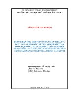skkn Hướng dẫn học sinh THPT sử dụng kĩ thuật tư duy “đi tắt đón đầu” để giải nhanh bài toán tổng hợp vô cơ hay và khó có liên quan đến tính oxi hóa của ion nitrat trong môi trường axit nhằm n