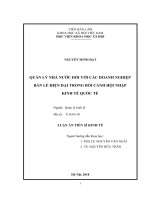 Quản lý nhà nước đối với các doanh nghiệp bán lẻ hiện đại trong bối cảnh hội nhập kinh tế quốc tế (Luận án tiến sĩ)