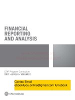 CFA program curriculum level 2 v2 financial reporting and analysis 1 