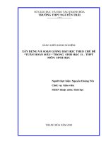 skkn Xây dựng và soạn giảng dạy học theo chủ đề qua bài tuần hoàn máu trong Sinh học 11 - THPT