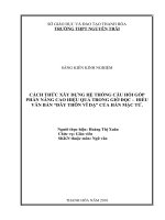 skkn Cách thức xây dựng hệ thống câu hỏi nhằm góp phần nâng cao hiệu quả trong đọc- hiểu văn bản “Đây thôn Vĩ Dạ” của Hàn Mặc Tử