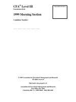 L3 mock  sample exam CFA  level III guideline answers 1999 