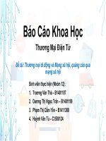 Báo Cáo Thương mại điện tử CNTT đề tài Thương mại di động  mạng xã hội, quảng cáo qua mạng xã hội