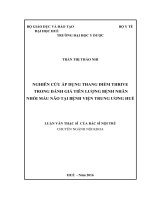 Nghiên cứu áp dụng thang điểm THRIVE trong đánh giá tiên lượng bệnh nhân nhồi máu não tại Bệnh viện Trung Ương Huế (FULL TEXT)