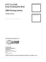 L3 mock  sample exam CFA  level III essay questions 2000 