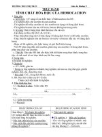 Giáo án Hóa học 9 bài 43: Thực hành Tính chất của hiđrocacbon