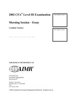 L3 mock  sample exam CFA  level III essay questions 2002 