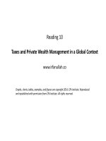 R10 taxes and private  wealth management in a global context 