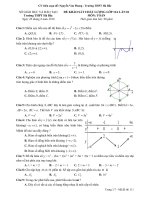 Đề khảo sát chất lượng Toán 12 năm học 2018 – 2019 trường Hà Bắc – Hải Dương lần 1