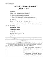 Giáo án Hóa học 9 bài 43: Thực hành Tính chất của hiđrocacbon