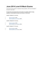 June 2014 level III mock exams 