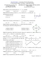 Đề khảo sát chất lượng Toán 12 năm học 2018 – 2019 trường Hà Bắc – Hải Dương lần 1