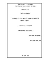 Ứng dụng của ma trận và không gian vectơ trong vật lý (2018)