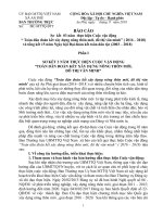 Báo cáo Sơ kết 03 năm thực hiện Cuộc vận động “Toàn dân đoàn kết xây dựng nông thôn mới, đô thị văn minh”