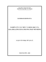 Nghiên cứu cấu trúc và động học của Al2O32SiO2 lỏng bằng phương pháp mô phỏng (LV thạc sĩ)