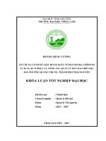 Xây dựng cơ sở dữ liệu hồ sơ quét tờ bản đồ địa chính số 27, 28, 29, 30, 31 phục vụ công tác quản lý đất đai Phường Quang Trung  thành phố Thái Nguyên (Khóa luận tốt nghiệp)