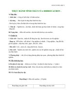 Giáo án Hóa học 9 bài 43: Thực hành Tính chất của hiđrocacbon