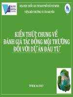 Giáo trình Đánh giá tác động Môi trường  Viện Tài Nguyên Môi trường ĐH Quốc gia TP HCM