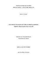 Giải pháp ứng dụng kỹ thuật deep learning trong nhận dạng mặt người (Khóa luận tốt nghiệp)