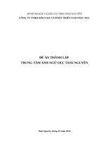 Đề án thành lập TT tiếng Anh đầy đủ nhất