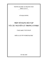 Một số dạng bài tập về các nguyên lý trong cơ học (2018)