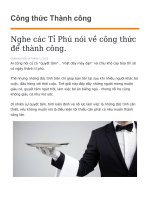 Công thức thành công của các tỷ phú