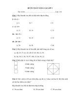 bai tap toan lop 1 nang cao