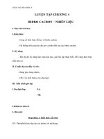 Giáo án Hóa học 9 bài 42: Luyện tập chương 4  Hidrocacbon, nhiên liệu