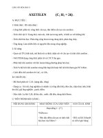 Giáo án Hóa học 9 bài 38: Axetilen