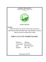 Đánh giá công tác quản lý Nhà nước về đất đai trên địa bàn phường Sông Bằng  thành Phố Cao Bằng,  tỉnh Cao Bằng giai đoạn 2014  62016 (Khóa luận tốt nghiệp)