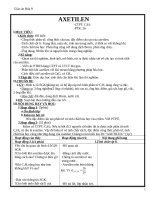 Giáo án Hóa học 9 bài 38: Axetilen