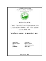 Đánh giá công tác cấp giấy chứng nhận quyền sử dụng đất trên địa bàn xã Hồng Thái  huyện Văn Lãng  tỉnh Lạng Sơn, giai đoạn 2014  2016 (Khóa luận tốt nghiệp)