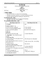GIÁO ÁN BUỔI SÁNG LỚP 1  TUẦN 4