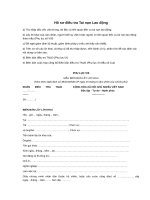 Biểu mẫu HSE HO SO DIEU TRA TNLD