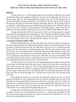 DẠY ĐỌC HIỂU VĂN BẢN VĂN HỌC  THEO ĐẶC TRƯNG THỂ LOẠI NHẰM PHÁT HUY NĂNG LỰC HỌC SINH