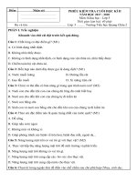 đề thi khoa học lớp 5 cuối năm năm 2018